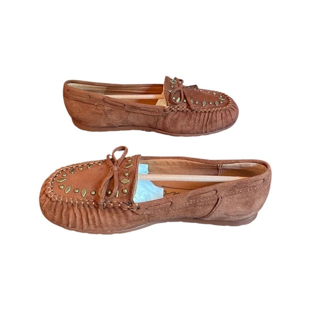 Zodiac Elery Studded Moc Toe Loafer- Cognac- Size 6.5- NIB - Picture 4 of 8